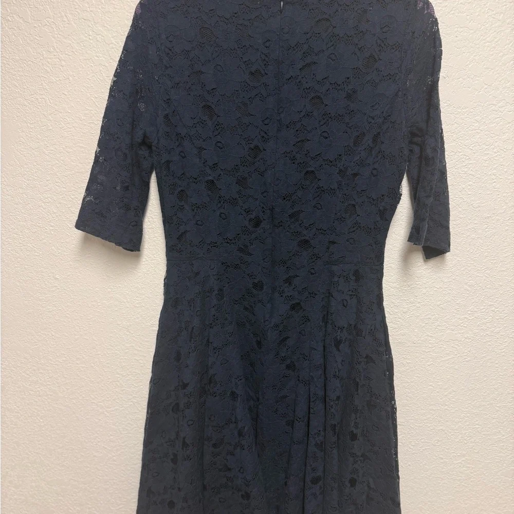 Betsey Johnson Navy Lace Fit & Flare Dress Size 10